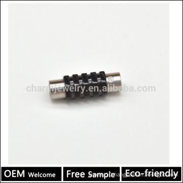 BX087 Wholesale jewelry finding adjustable Stainless Steel Magnetic Tube Clasp for rope cord bracelets